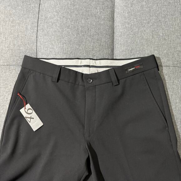 NWT 1946 Ballin Men Dress Pants 33x38 Black Raw Hem Comfort EZE Straight Soho - Picture 7 of 9